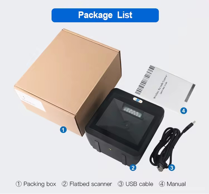 Satu Juta Pixel Desktop Barcode Scanner Kecepatan Tinggi Handsfree 2D Barcode Reader DP8550