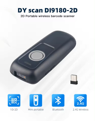 Wireless Barcode Scanner 2D Portable Barcode Reader Kecepatan Dekoding Tinggi