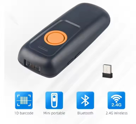 Kecepatan Dekoding Tinggi 1D CCD Portable Barcode Reader Wireless Laser Barcode Scanner