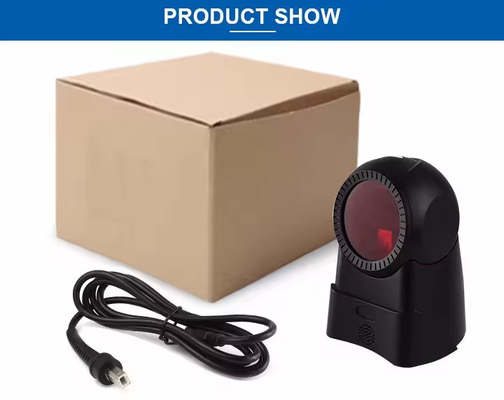 Auto Sense CMOS 1D / 2D Desktop Barcode Scanner Untuk Supermarket
