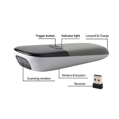 Mini Portable Barcode Scanner Wireless 2d Bluetooth Barcode Reader DI9120-2D