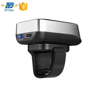 Portable Wireless Bluetooth CCD Finger 1D Laser Barcode Scanner untuk pemindaian terus menerus