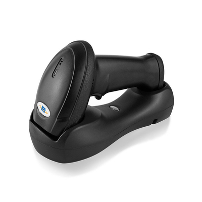 512k Storage 1600mAh Baterai Wireless 2D Barcode Scanner Dengan Charging Cradle Untuk Rantai Ritel
