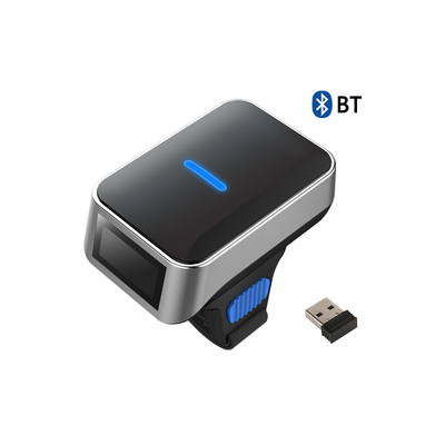 Mini 1D 2D CMOS Wireless Barcode Scanner Wearable Bluetooth Ring Finger QR Code Scanner